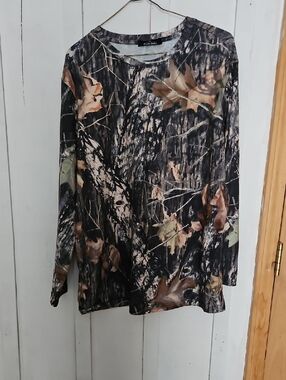 Realtree-Style Long Sleeve Camo Top - Women